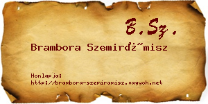 Brambora Szemirámisz névjegykártya
